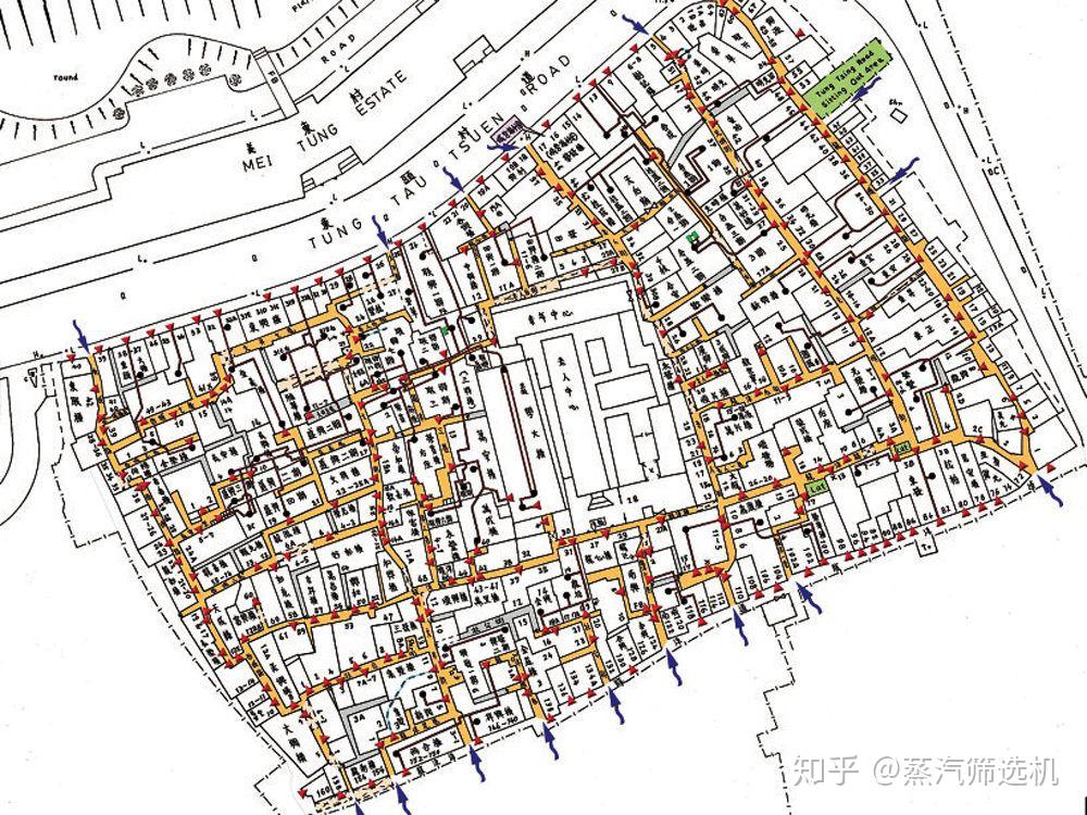 香港九龙城寨剖面图，历史、文化与人类居住空间的交织呈现